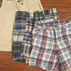 Bundle of Three Preppy Boys Summer Shorts, Size 5